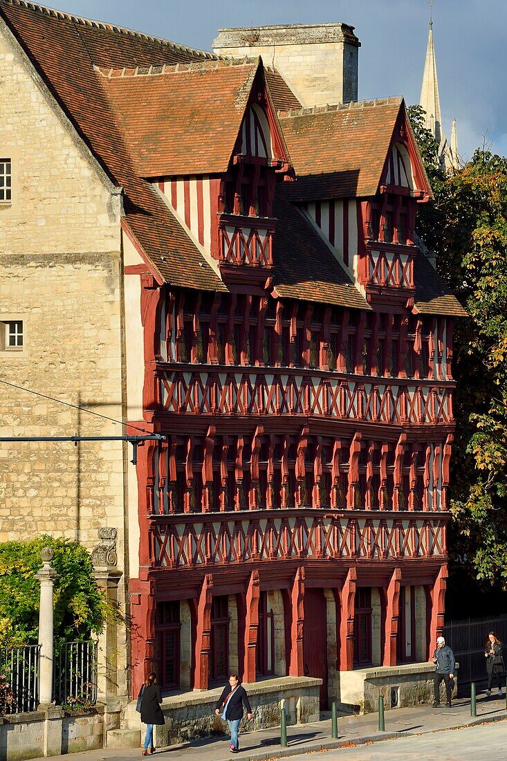 France,Calvados,Caen,the half-timbered house of Quatrans dating from 1460 rue de la Geole