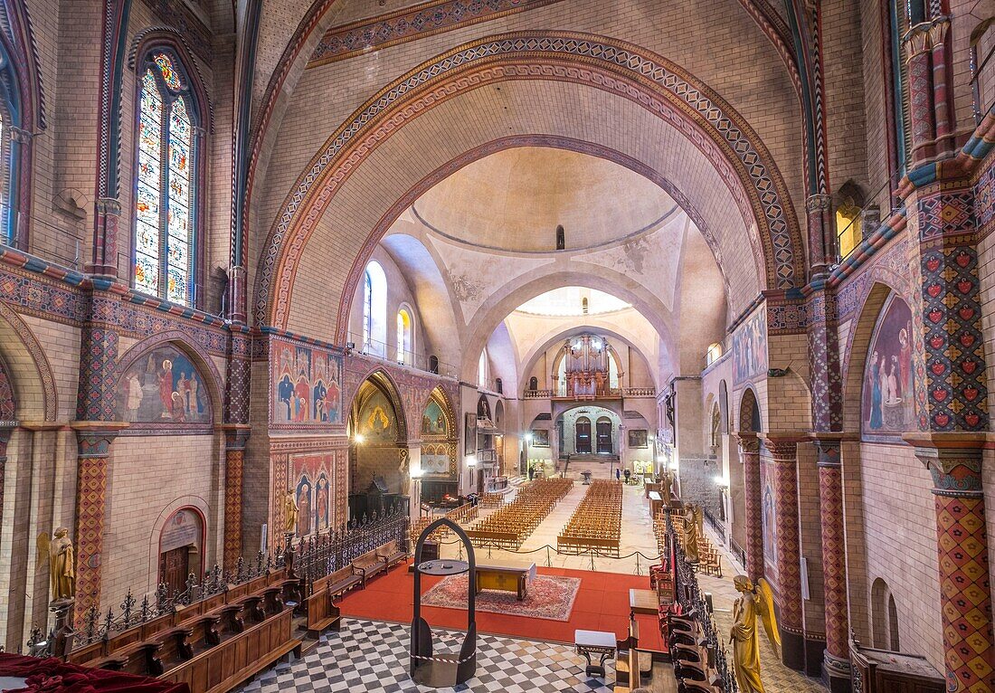 Frankreich,Lot,Quercy,Cahors,die Kathedrale Saint Etienne,aus dem 12. Jahrhundert,romanischer Stil,von der UNESCO zum Weltkulturerbe erklärt