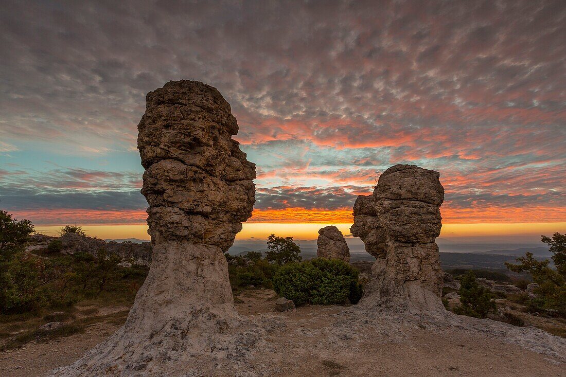 France,Alpes de Haute Provence,rocks of Mourres,Forcalquier,Luberon Regional Nature Park