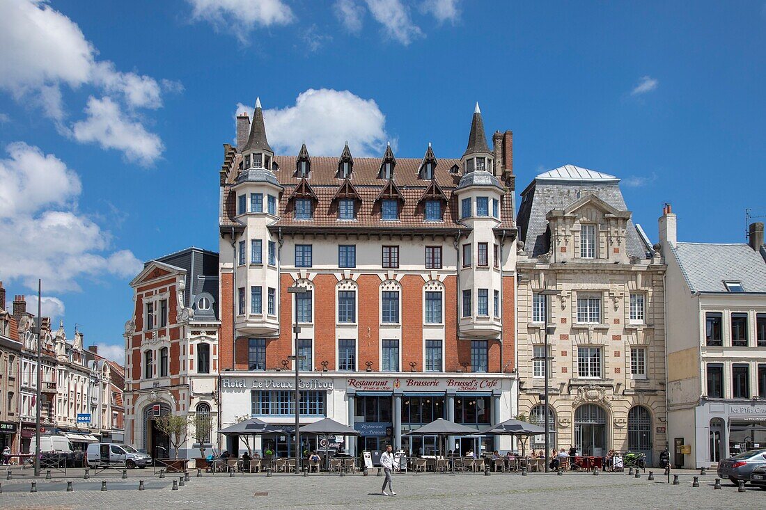 France,Pas de Calais,Bethune,Vieux Beffroy hotel,designed by architect Léon Guthmann (Anglo-Norman style)