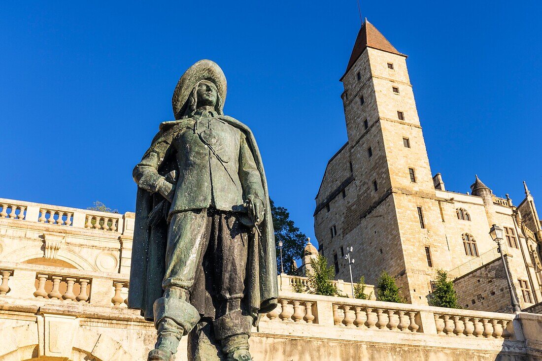 France,Gers,Auch,stop on El Camino de Santiago,D'Artagnan statue,the Escalier Monumental and the Tour d'Armagnac