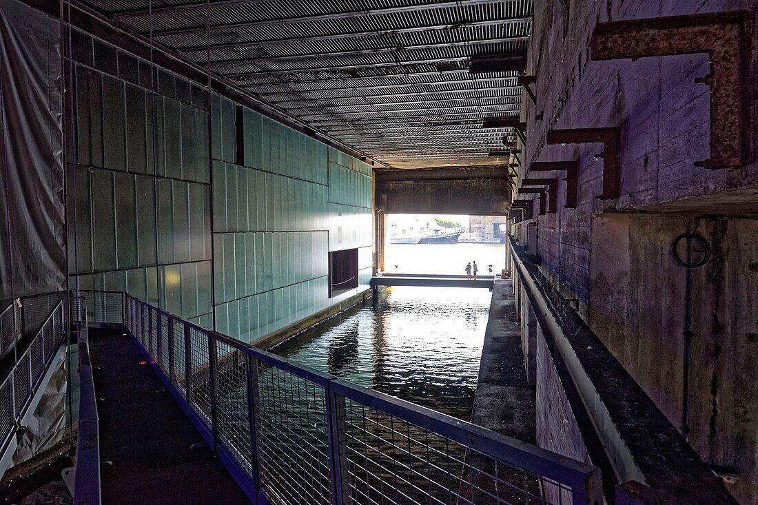 France,Loire Atlantique,Saint-Nazaire,rehabilitation of the German submarine base built during the Second World War and transformed into a cultural space