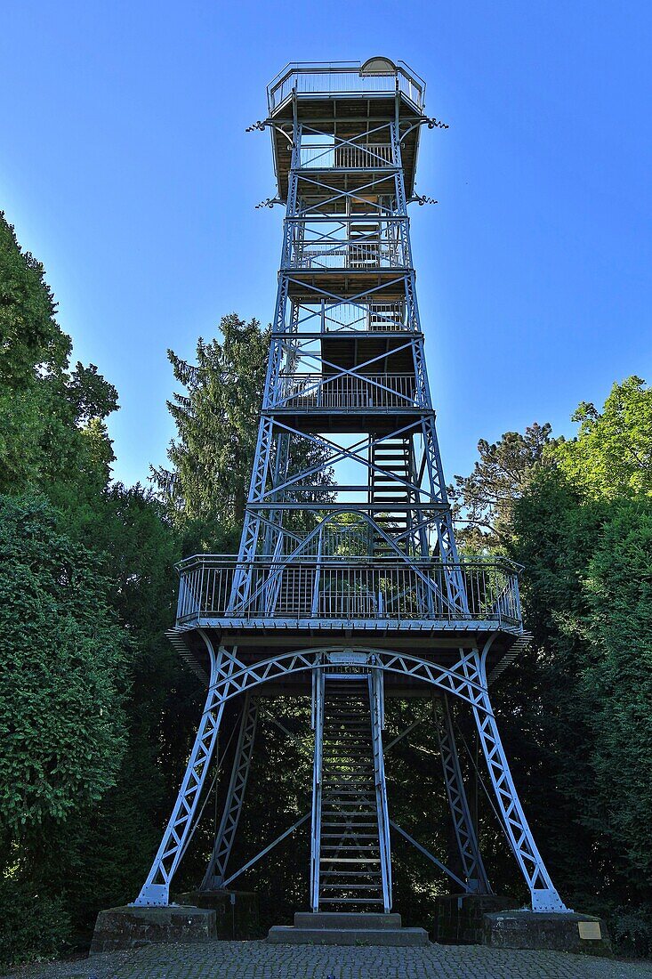 France,Haut Rhin,Mulhouse,Rebberg Hill,The Belvedere Tower is a metal tower built in 1898,about twenty meters high,located on the heights of Mulhouse