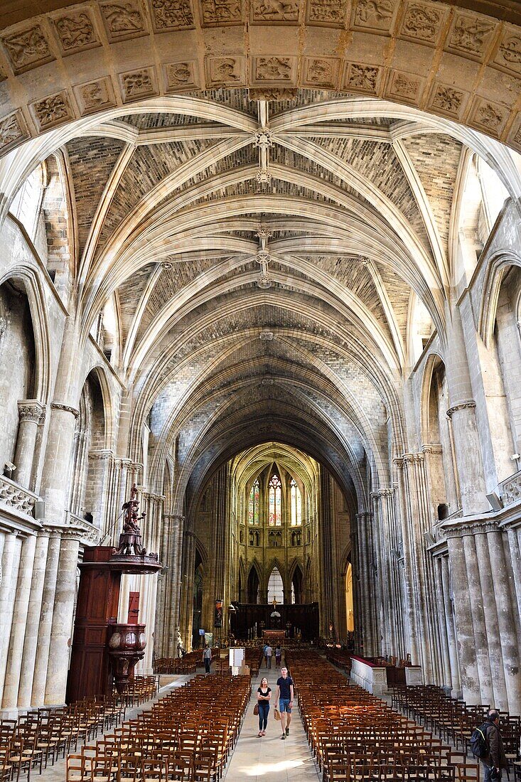 Frankreich,Gironde,Bordeaux,von der UNESCO zum Weltkulturerbe erklärtes Gebiet,Rathausviertel,Platz Pey Berland,Kathedrale Saint Andre