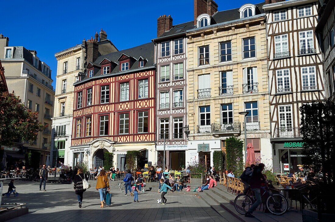 France,Seine Maritime,Rouen,place de la Pucelle in honor of Joan of Arc burned alive not far from there