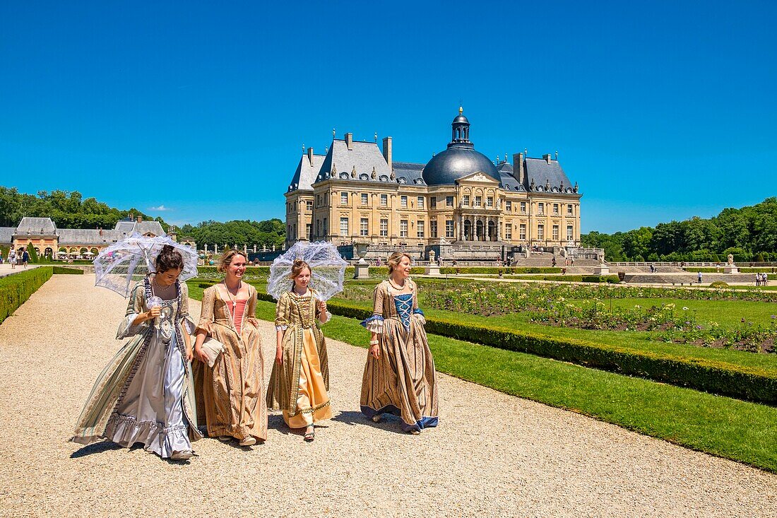 Frankreich,Seine et Marne,Maincy,das Schloss von Vaux-le-Vicomte,15. Grand Siecle Tag : Kostümtag des 17.
