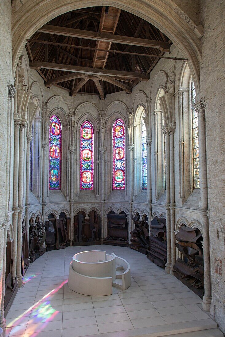 France,Nord,Bourbourg,Saint Jean Baptiste church,the choir of light,work conceived and realized by the english artist Sir Anthony Caro