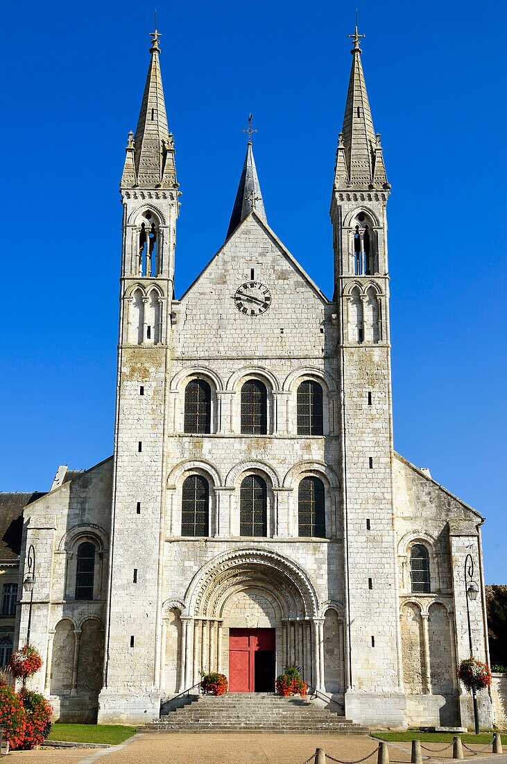 Frankreich,Seine-Maritime,Saint Martin de Boscherville,Saint-Georges de Boscherville Abtei aus dem 12.
