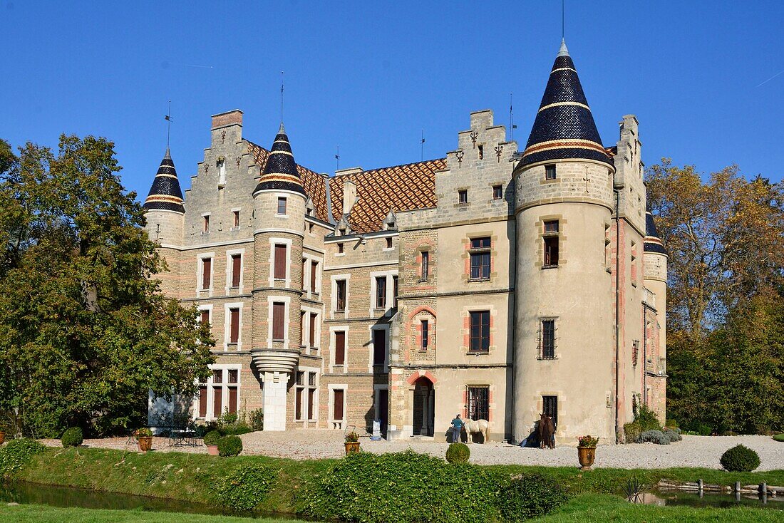 Frankreich,Isere,Chabons,das von Viollet le Duc erbaute Schloss von Pupetieres
