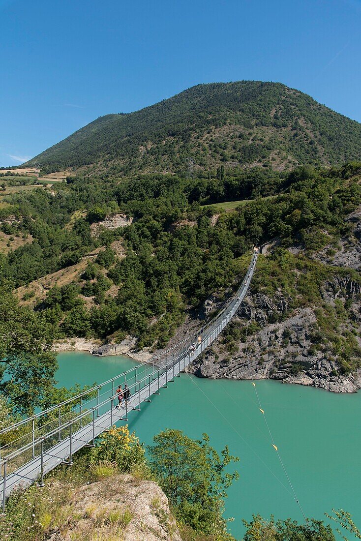 Frankreich,Isere,Trieves,Monteynard-See,Wanderweg,Seeumrundung auf dem Steg von Drac