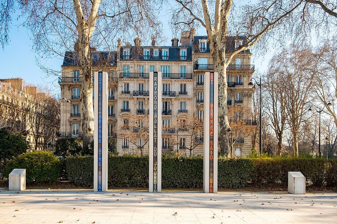 France,Paris,quay Branly,the National Memorial of the Algerian War and fighting in Morocco and Tunisia (war memorials)