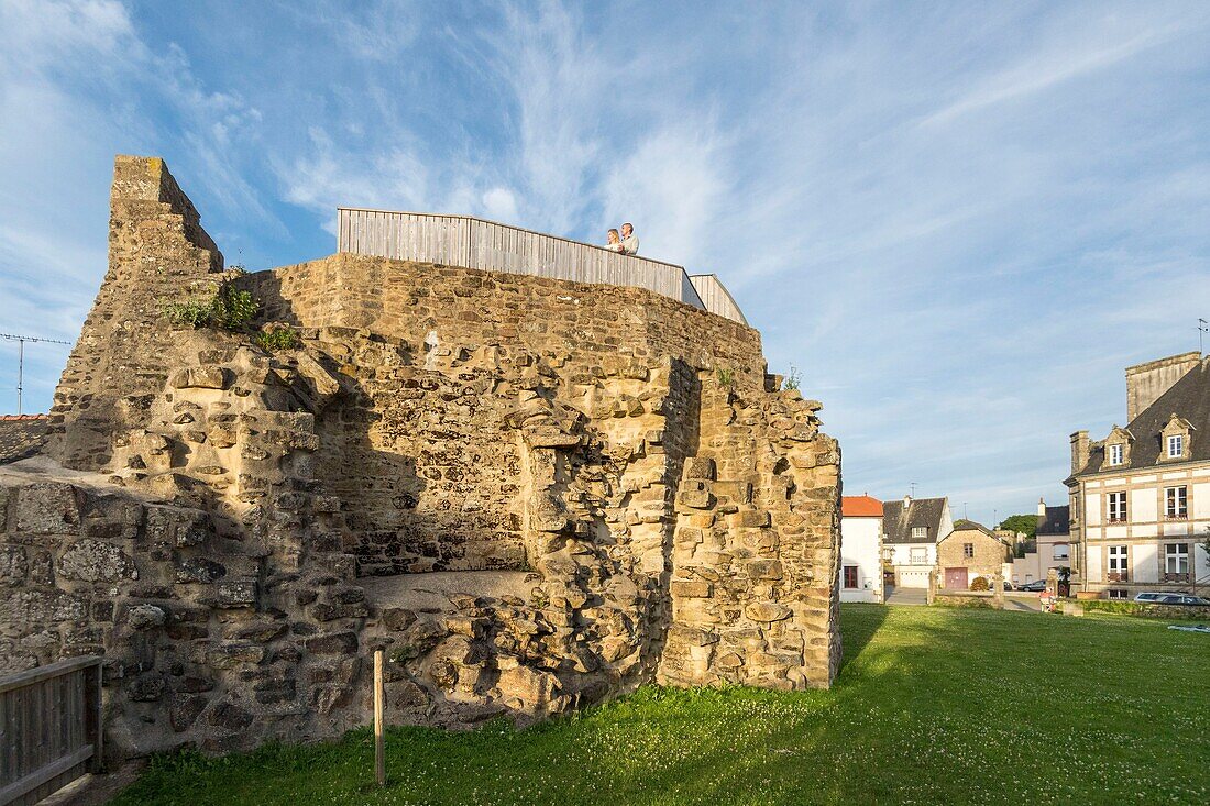 Frankreich,Morbihan,Guemene-sur-Scorff,die Überreste der Stadtmauer