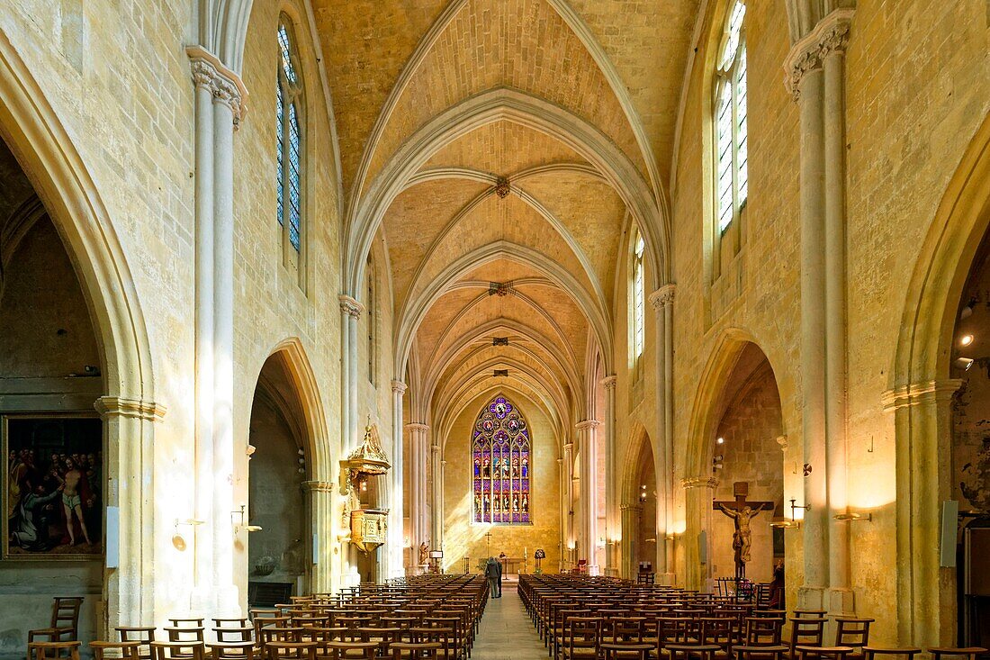 France,Bouches du Rhone,Aix en Provence,Mazarin quarter,Church of St. John of Malta (XIII century),historical monument