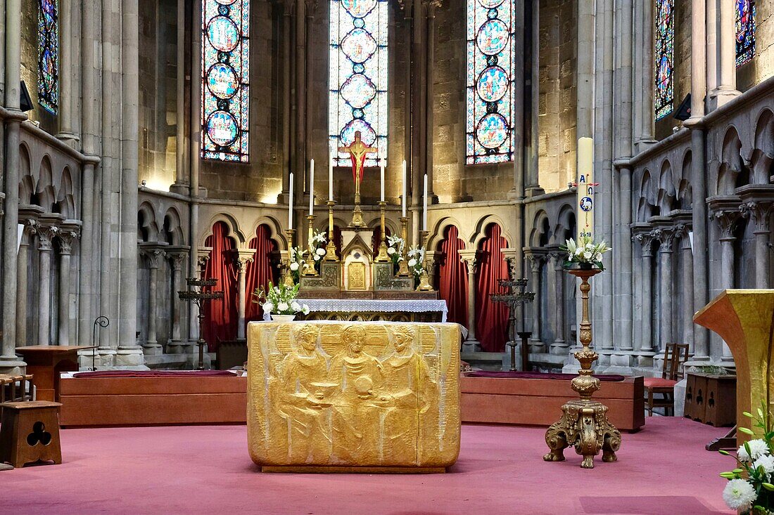 Frankreich,Cote d'Or,Dijon,Weltkulturerbe der UNESCO,gotische Kirche Notre Dame de Dijon,der Altar