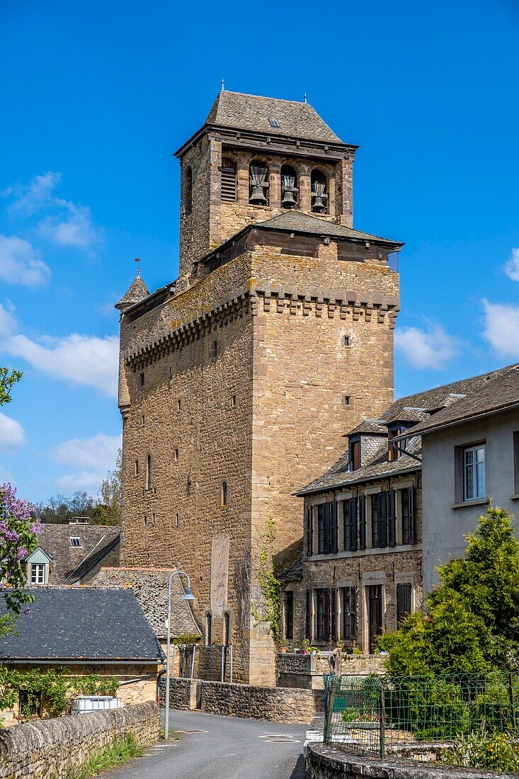 France,Aveyron,Sainte Radegonde,fortified church of Inieres