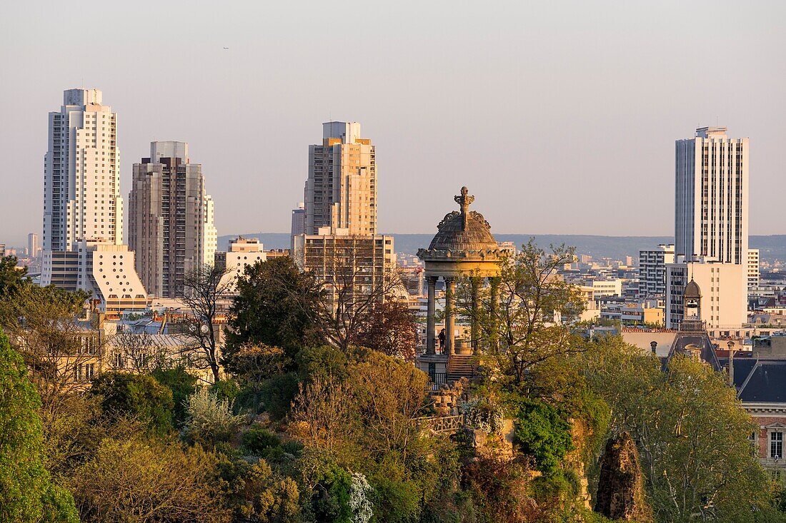 France,Paris,the park of Buttes de Chaumont