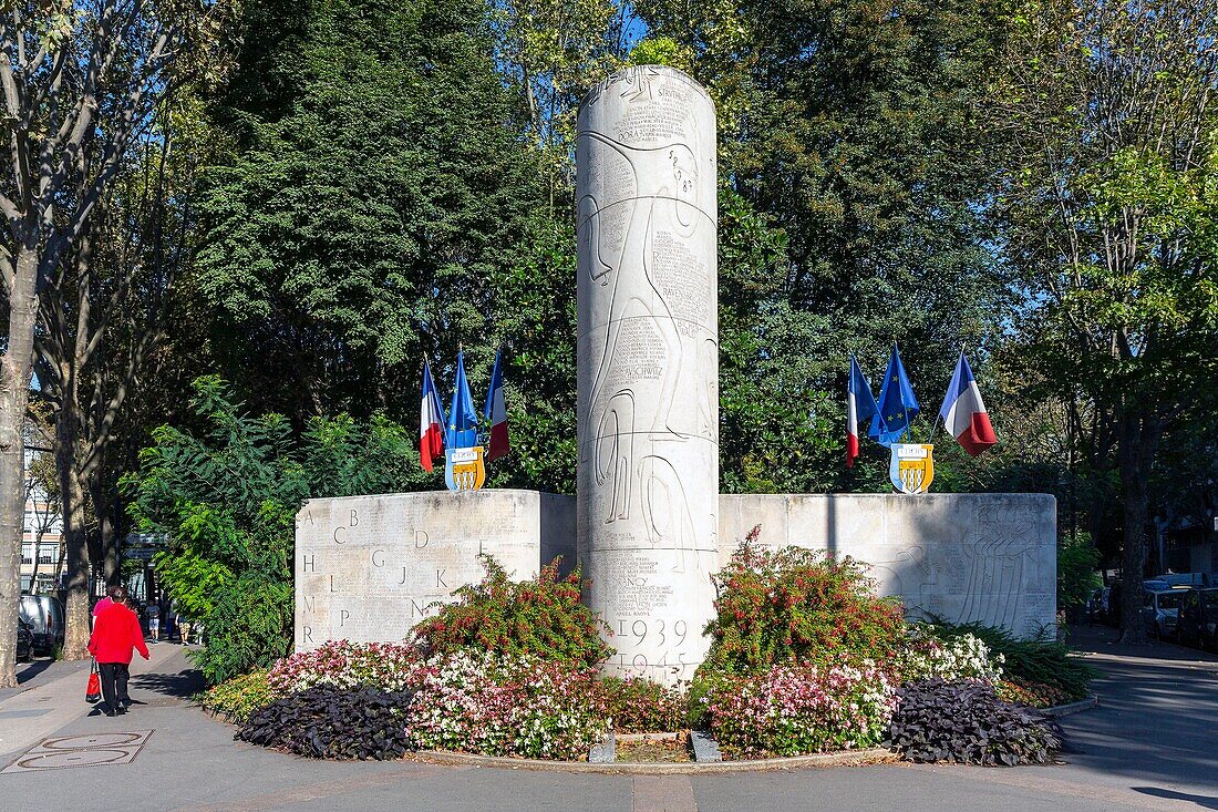 Frankreich,Hauts de Seine,Clichy,Denkmal zur Erinnerung an den Krieg von 1939-1945