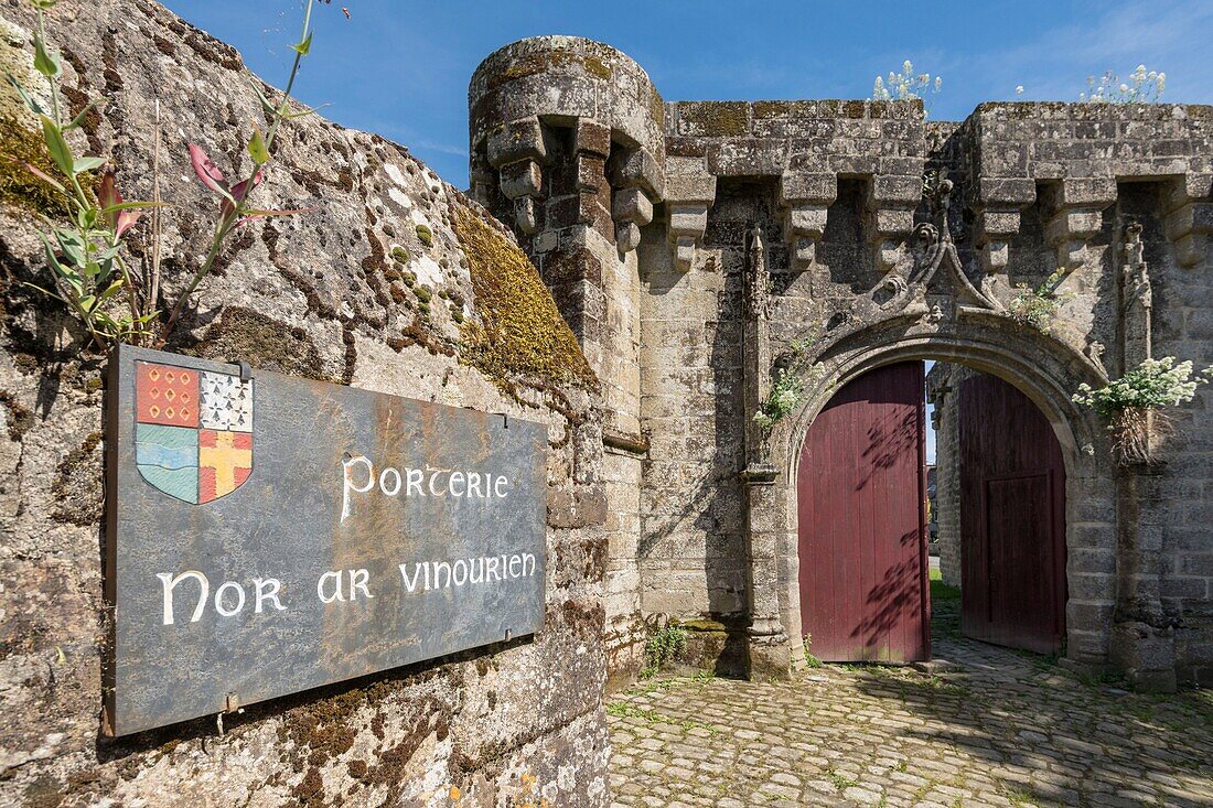 France,Morbihan,Guemene-sur-Scorff,the door of Rohan