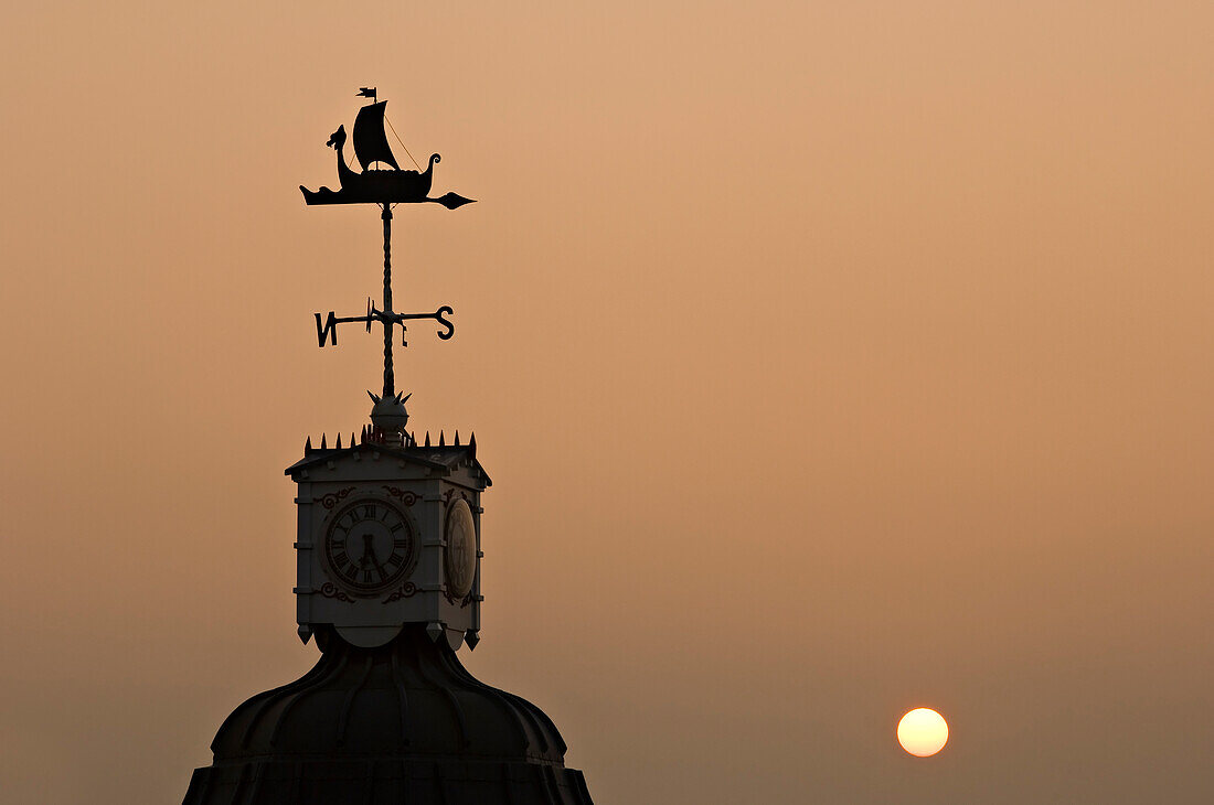 Viking Ship Weather Vane At Viking Bay,Broadstairs,Thanet,Kent,England