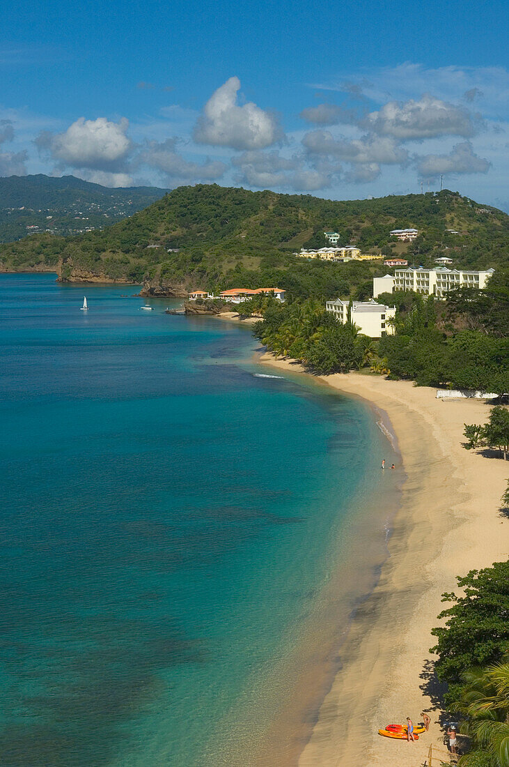 Grenada,Magazine Beach von der Maca Bana Hotel- und Villenanlage aus gesehen,Karibik