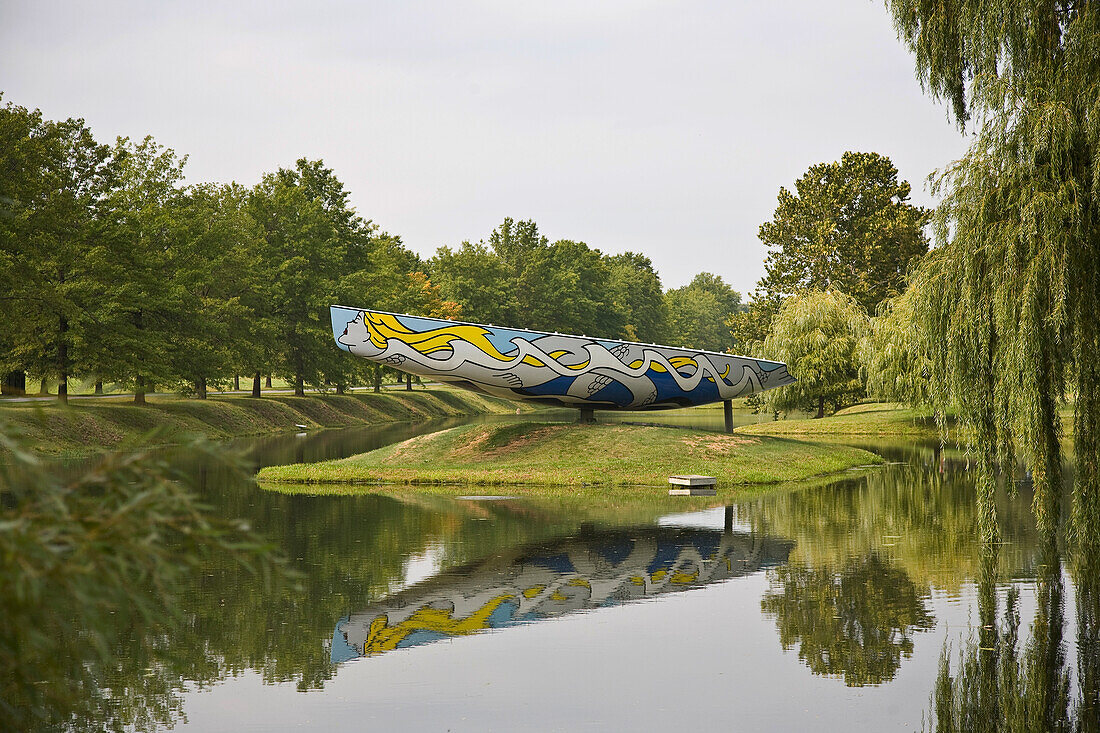Usa,New York,View Of Roy Lichtenstein America's Cup Boat At Storm King Art Center,Mountainville