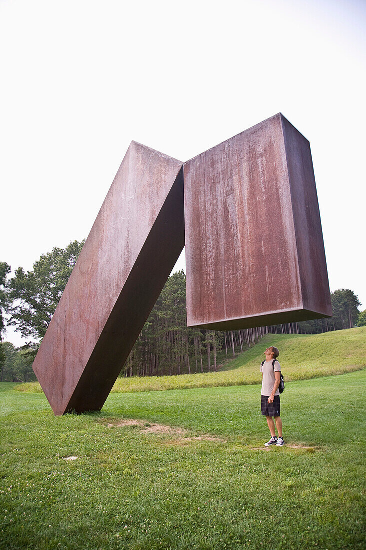 Usa,New York,Suspended Sculpture By Menashe Kadishman At Storm King Art Center,Mountainville