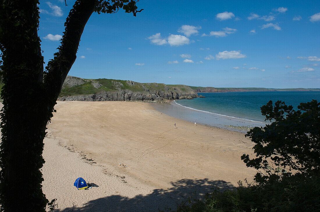 Barafundle Bay. One of the most beautiful beaches in Britain. Pembrokeshire. Wales. Cymru. UK. United Kingdom.