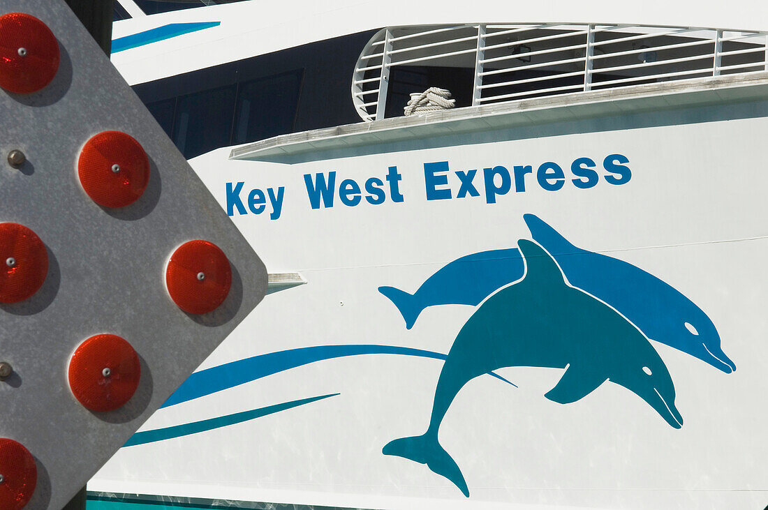 USA,Florida,Nahaufnahme eines Schnellbootes,Florida Keys