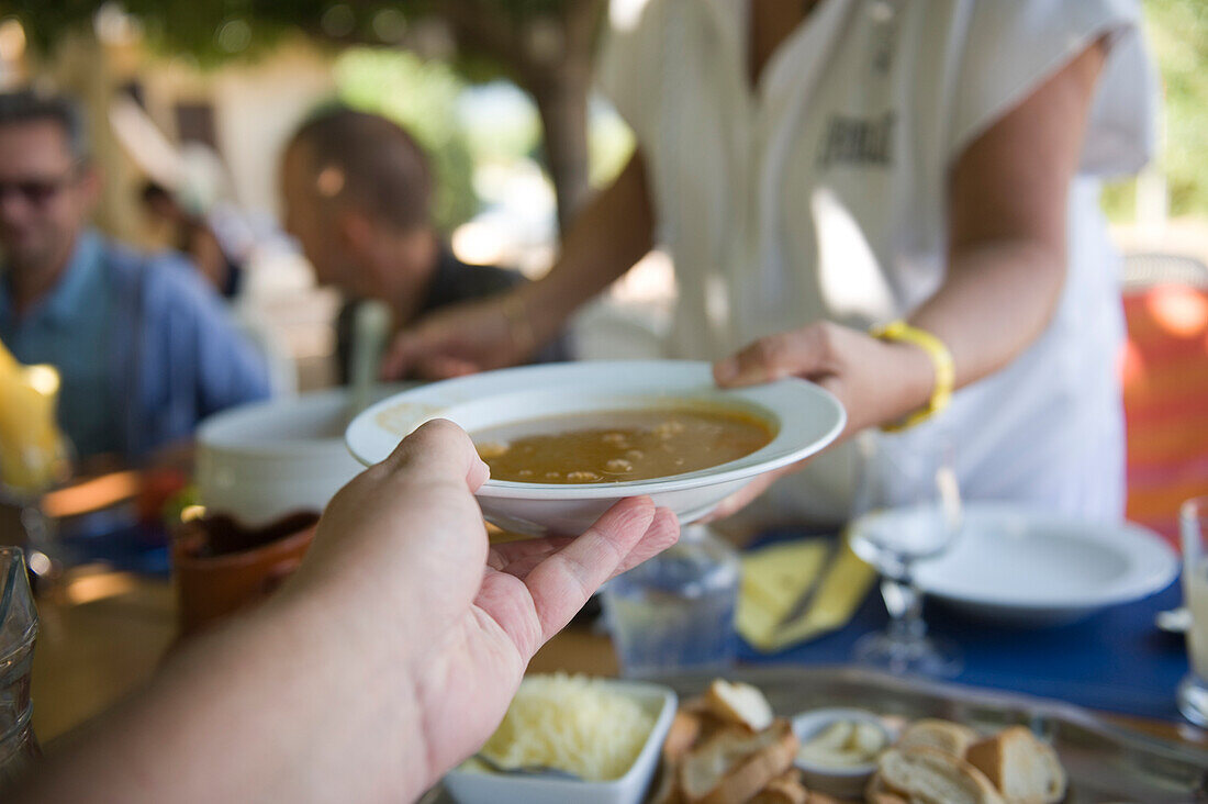 Bouillabaisse. A fish soap served with bread and rouille. Corsica. France