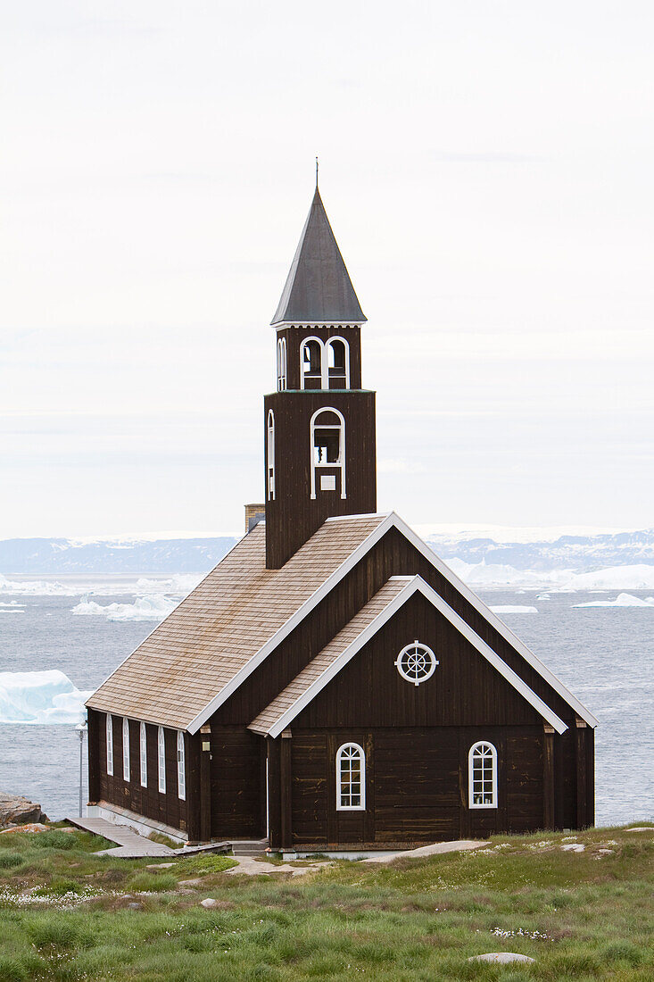 Ilulissat Kirche, Zionskirche. Erbaut im Jahre 1782. Grönland.