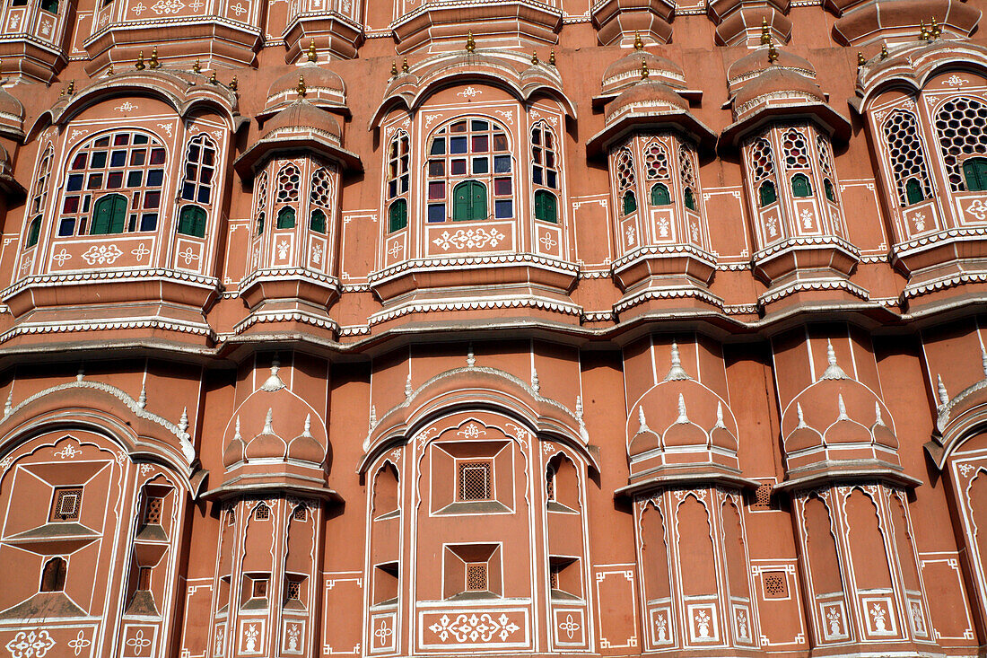 Hawa Mahal City Palace,Jaipur's most distinctive landmark,Jaipur,Rajasthan State,India.