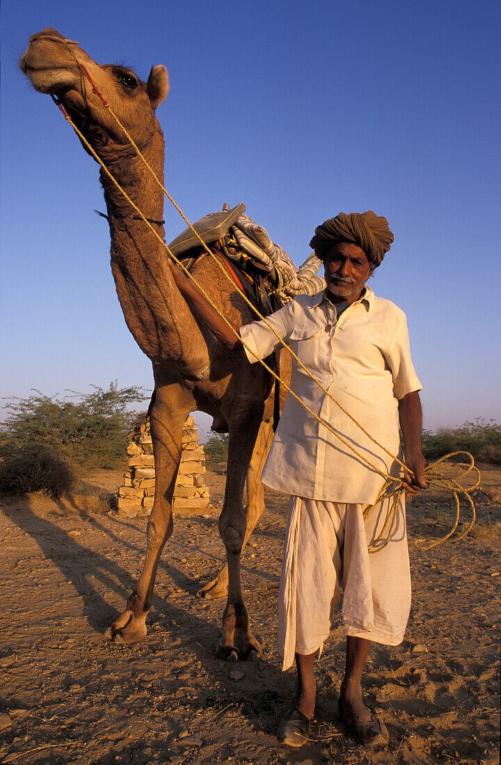 Man With Camel,Jaisalmer,Rajasthan,India