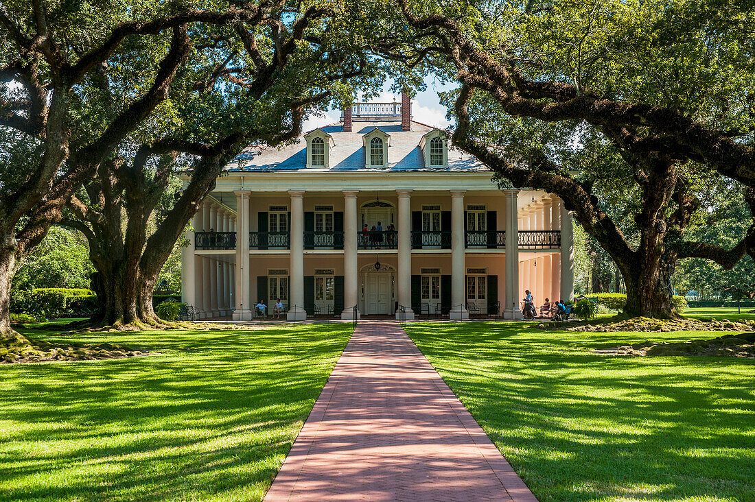 USA,Louisiana,Oak Alley Plantation,Vacherie,Haus im Kolonialstil