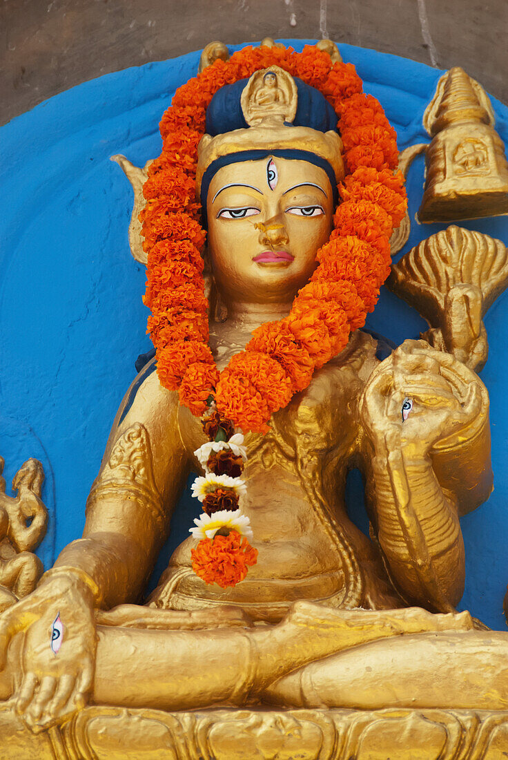 India,Bihar,Statue of White Tara at Mahabodhi Temple,Bodhgaya