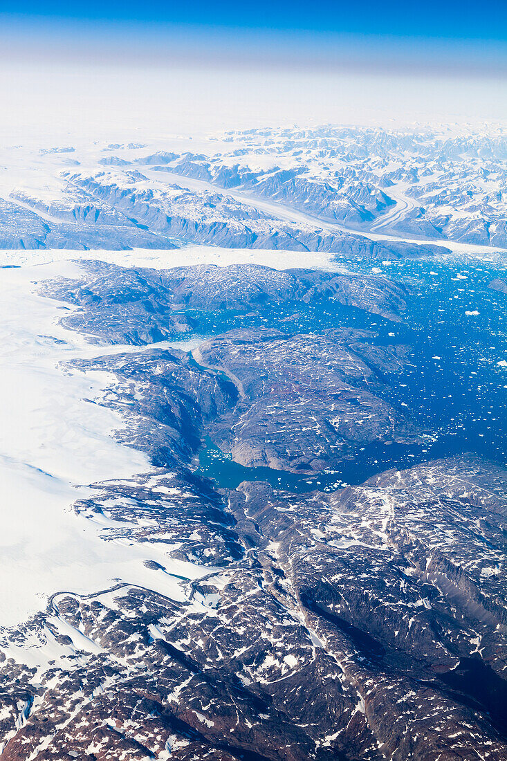 Denmark,Aerial view of icecap,Greenland