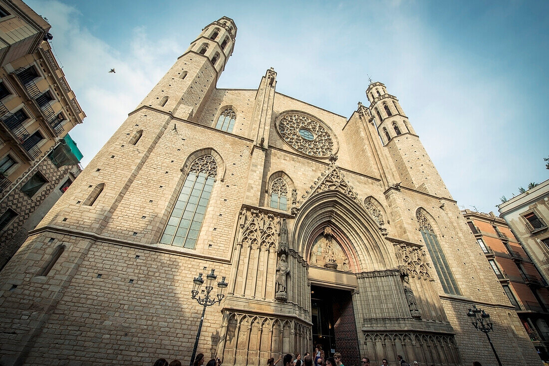 Spanien,Außenansicht der Kirche Santa Maria del Mar,Barcelona