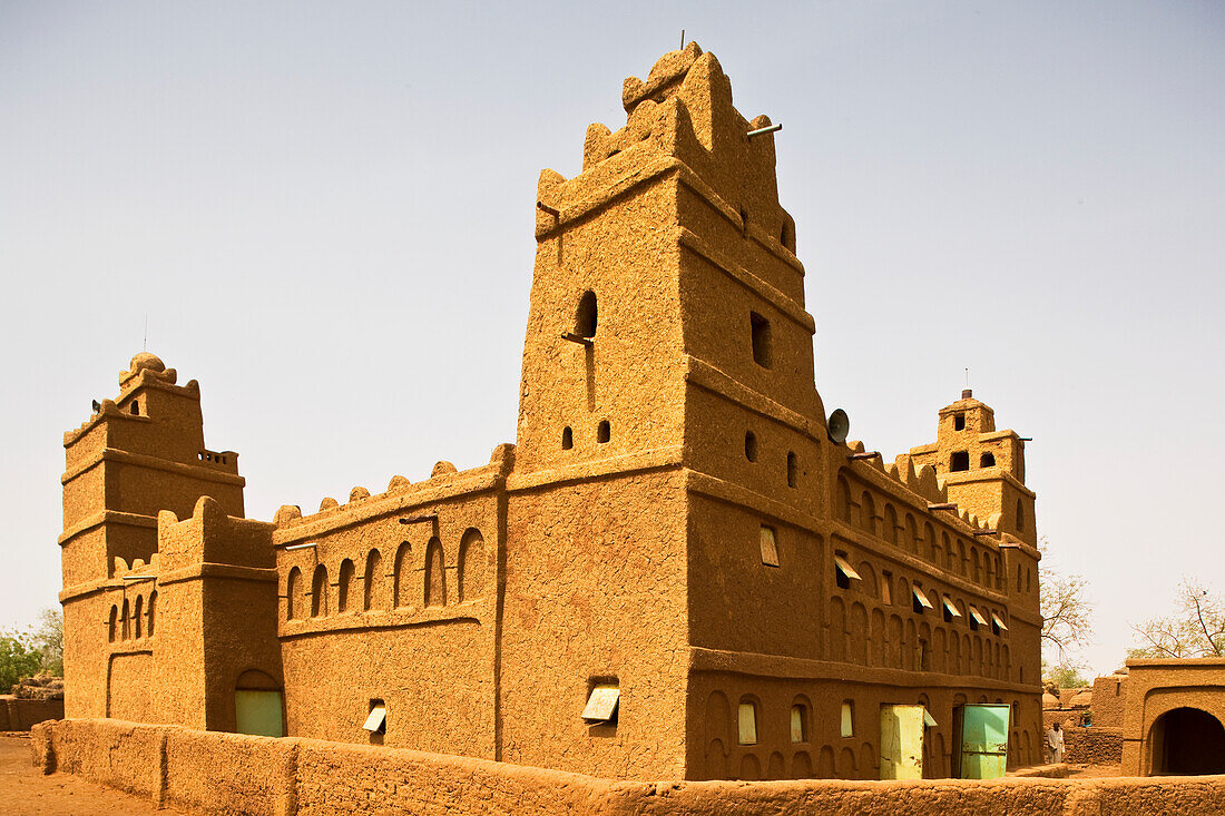 Niger,Central Niger,Tahoa region,Traditional mud brick mosque,Yaama Village