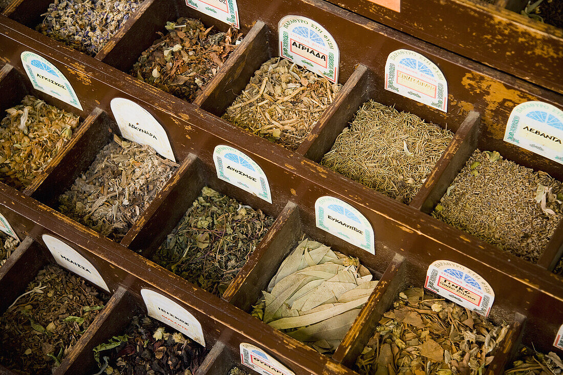 Greece,Spice emporium specializing in traditional Greek herbs and teas,Thessaloniki