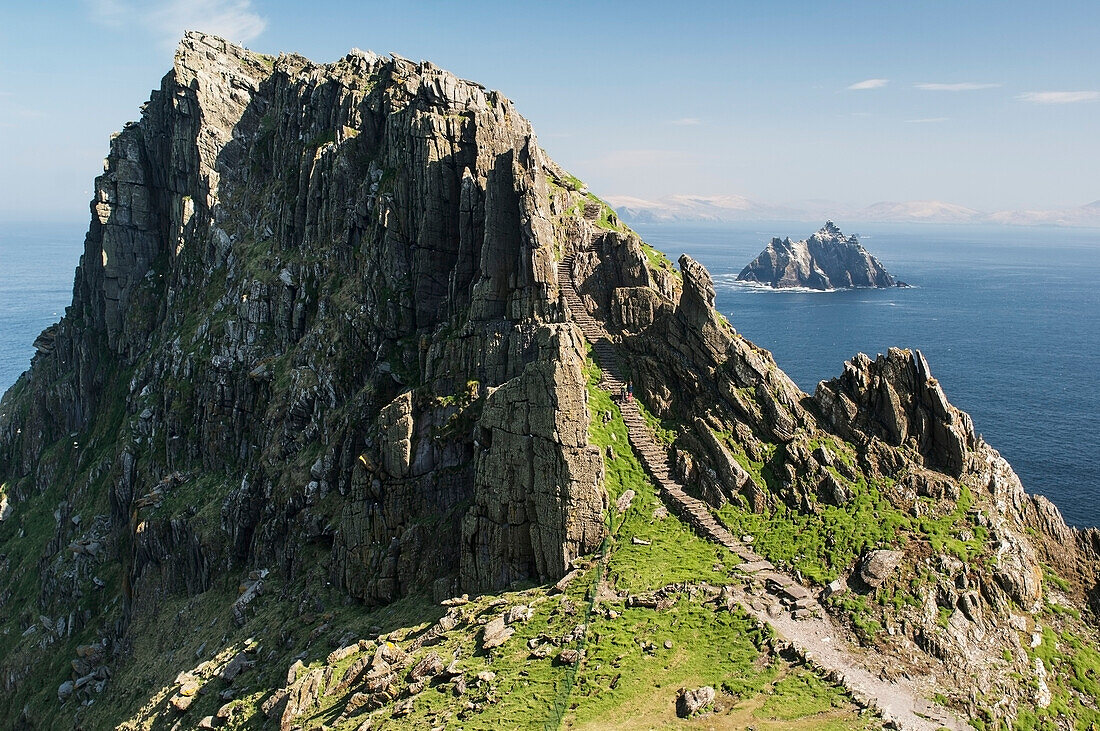 View of Little Skellig from Skellig Michael,Skellig Islands,County Kerry,Ireland,UK