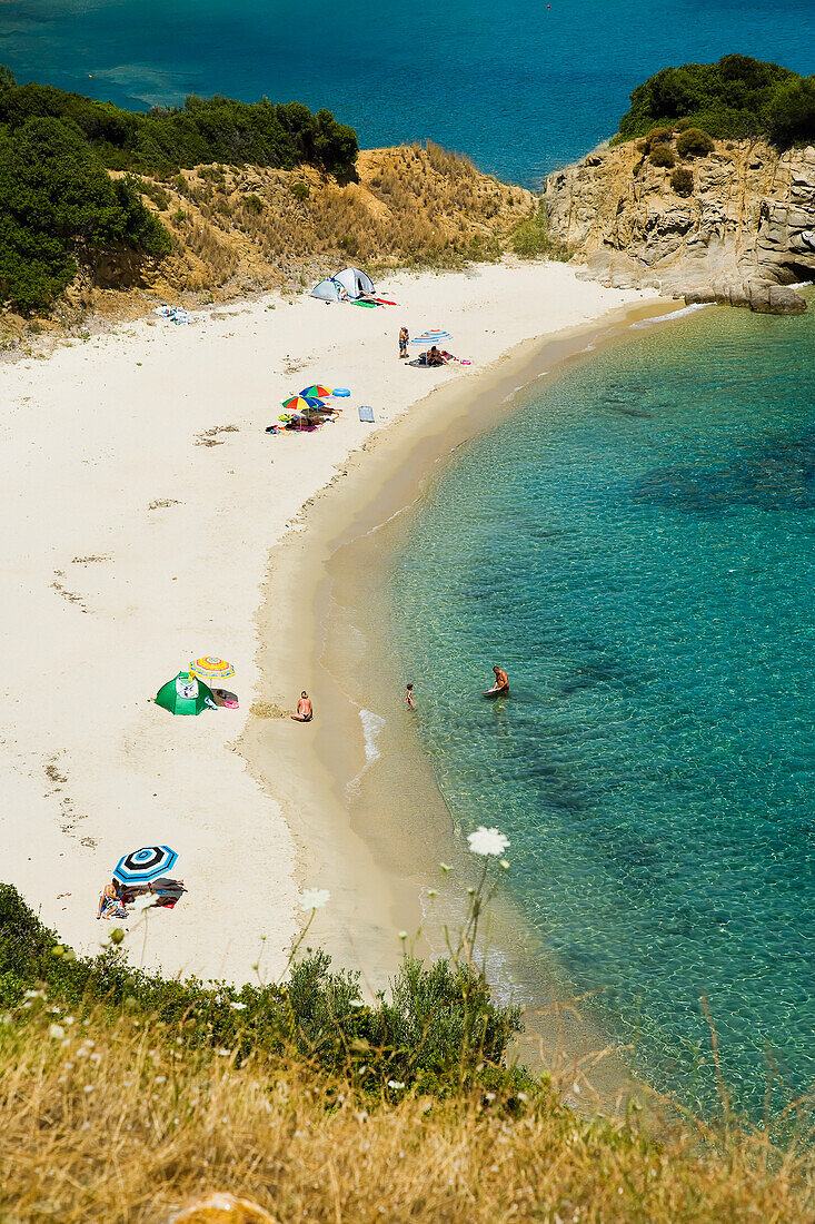 Griechenland,Chalkidiki,Idyllischer Blick auf die Küste,Sithonia