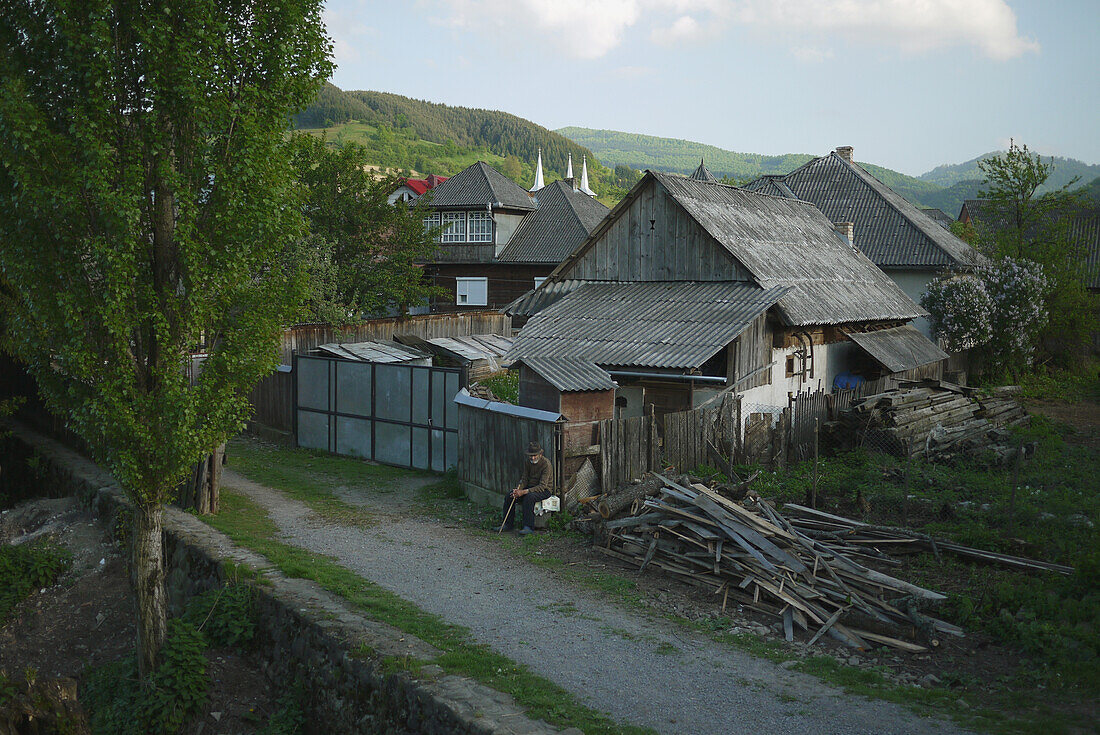 Rumänien,Blick auf ein Dorf,Transsilvanien