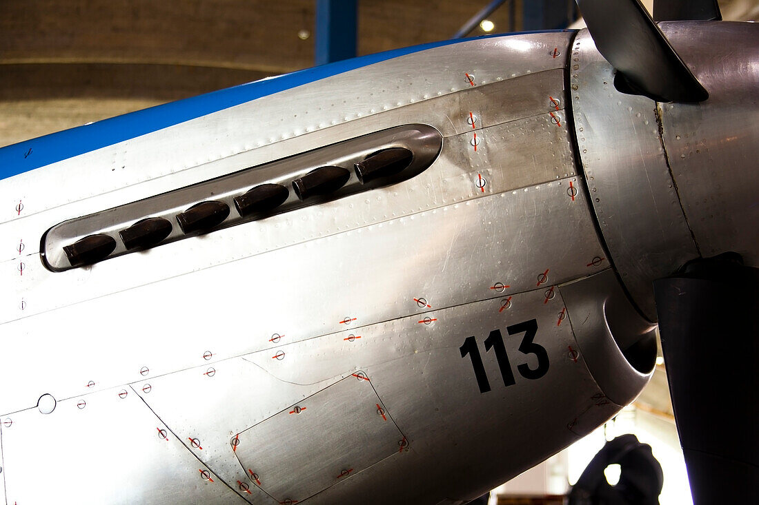 Switzerland,Close up of bomber with propeller,Duebendorf