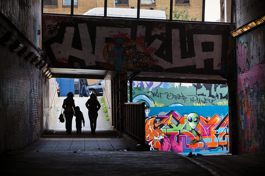 Graffiti-Tunnel in der Leake Street, Lambeth, London, England, Großbritannien