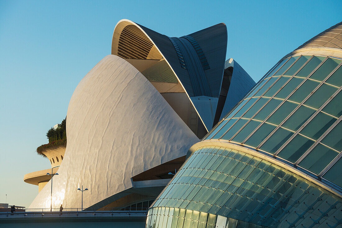 El Palau De Les Arts Reina Sofia And L' Hemisferic In Ciudad De Las Artes Y Las Ciencias (City Of Arts And Sciences),Valencia,Spain