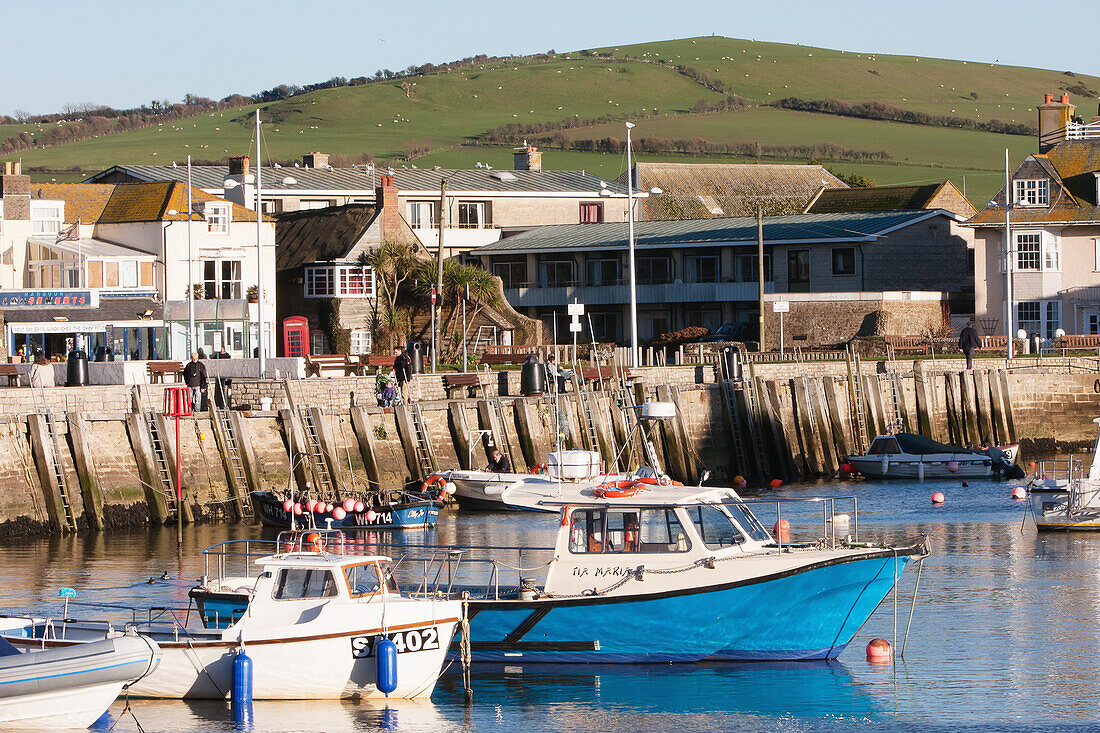 West Bay Harbor,Jurassic Coast,Dorset,England,Uk