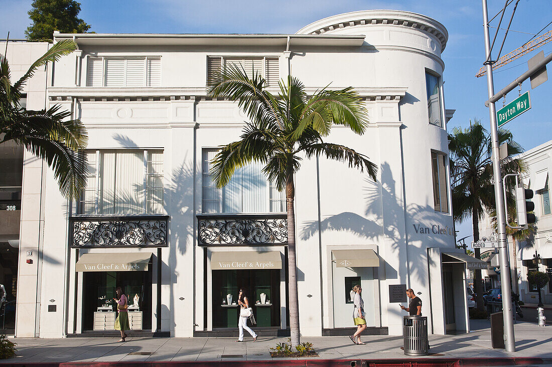 Street View With Fashionable Clothing Store,California,Usa