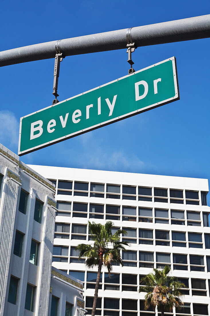 Beverly Drive Road Sign,Los Angeles,California,Usa