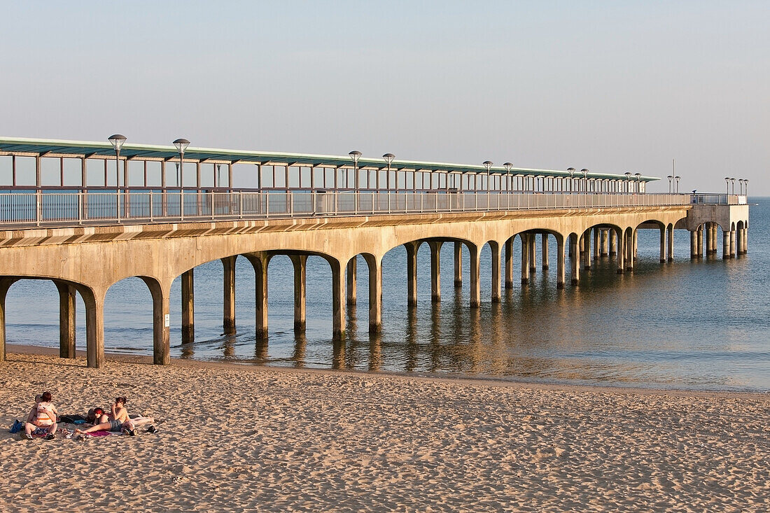 Boscombe Pier On Sunny Day,Boscombe,Bournemouth,Dorset,England,Uk