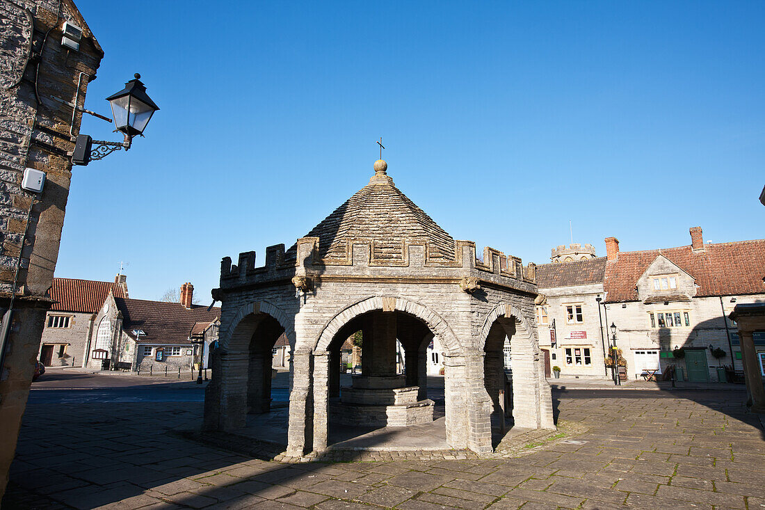 Old Town's Square Of Somerton,South Somerset,England,Uk