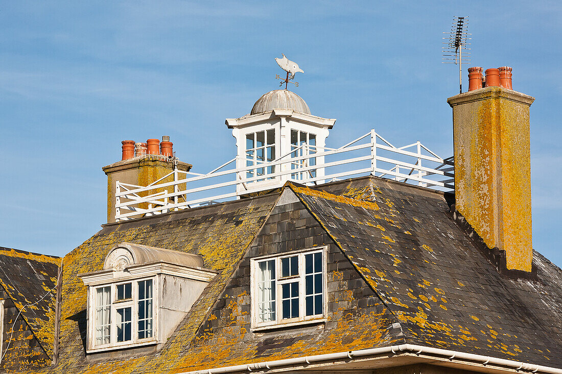 Roof And Weather Vane,West Bay,Jurassic Coast,Dorset,England